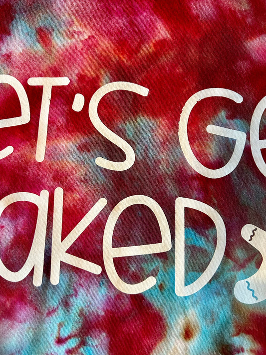 Let's Get Baked Hot & Cold Ice Dye Tee Shirt Blooper