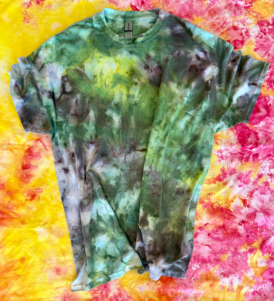 Forest Green Ice Dye Tee Shirt