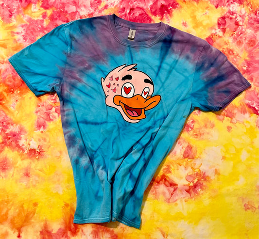 Valentine's Quackie Cotton Candy Swirl Tie Dye Tee Shirt